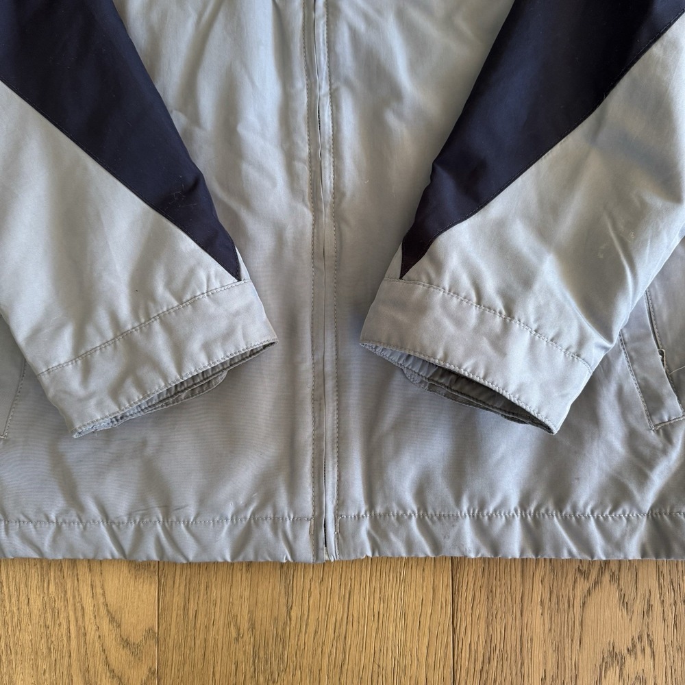 VTG Quiksilver Detroit Style Bomber Jacket Men's Medium Navy Puffer Surf Y2K 00s - Picture 4 of 10